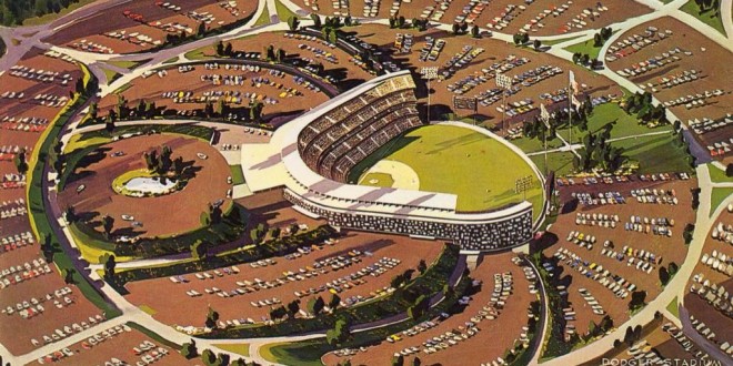 Early Concept Drawing of Proposed Dodger Stadium